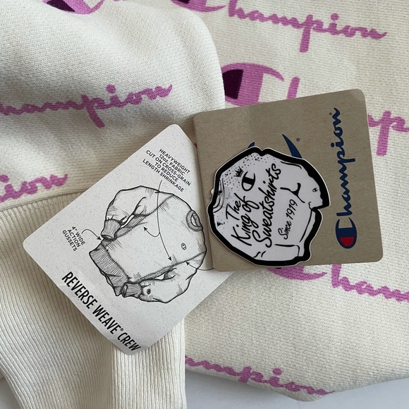 Champion Womens Reverse Weave Crop Cut Off Crewneck Sweatshirt NWT - Picture 4 of 8